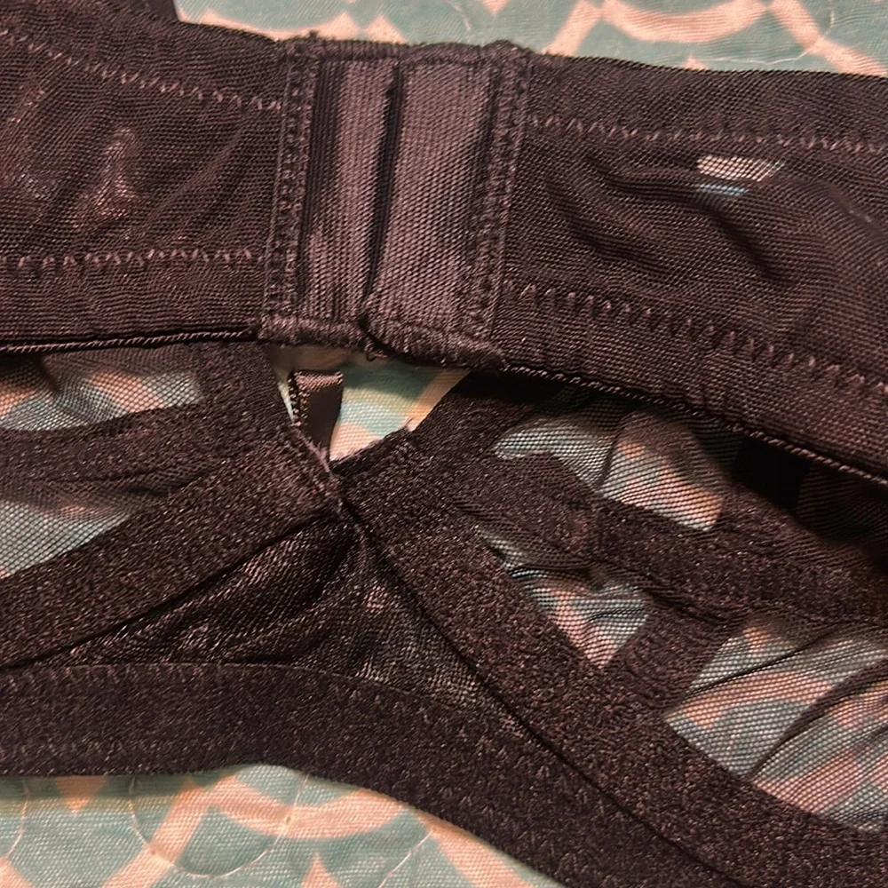 Fredericks of Hollywood Rozlyn Black Sheer Studded Bra